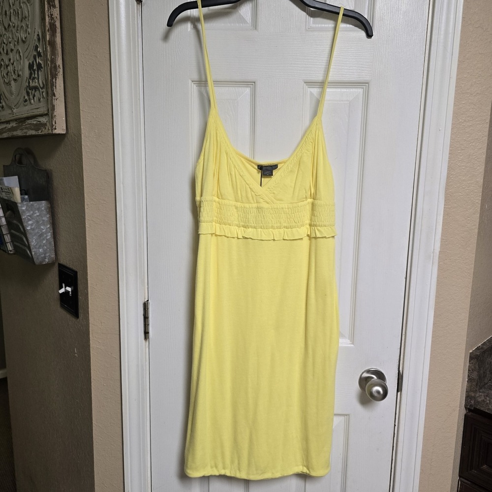 A|X Armani Exchange Yellow Empire Waist Dress XL NWT‎ Sleeveless Y2K